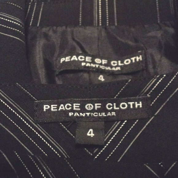 Peace of Cloth 4 Pantsuit Black Gray Pin Stripes - Picture 7 of 7